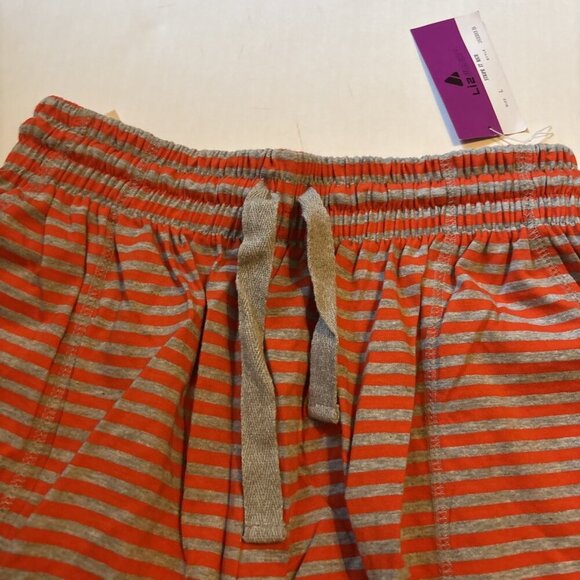 Lizwear Stripe It Rich Orange Short Set Size Large NOS - Picture 8 of 11
